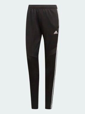 Adidas Black Tapered Fit WMN Size 2XL Long Double Knit Soccer Joggers Track Pant